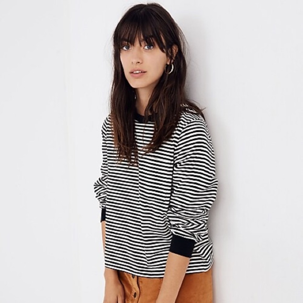 Madewell Women’s Striped Long-Sleeve Tee